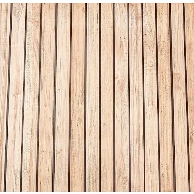 Image of SOPHIE LAURENCE 3D Effect Pink Wooden Panelling Slat Wallpaper (Sample Brown)