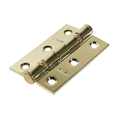 Image of TIMCO 340843 Twin Ball Bearing Hinges Steel Electro Brass 76 x 51, Black