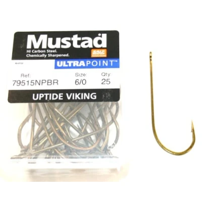 Image of Mustad Uptide Viking 79515NP BR size 6/0 qty 25