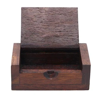 Image of Mini Pocket Toothpick Holder Portable Storage Box Wood Dispenser Toothpicks Container Case for Home Use