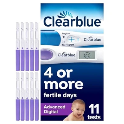Image of Clearblue Digital Ovulation and Pregnancy Test Double Your Chances of Getting Pregnant. 10 Advanced Tests 1 Rapid Detection Test, Try The Free Cycle Tracking App