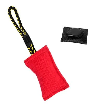 Image of DINGO GEAR WWW.DINGOGEAR.COM 1977 Magnetic Set for the Dog Training: Encased Magnet and Red Nylcot Bite Tug