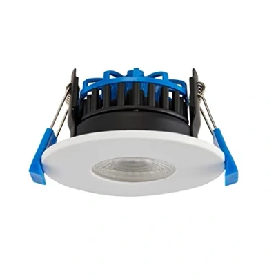 Image of Saxby 102630 ShieldPRO Tri Wattage 4CCT LED Fixed Downlight, Matt White, IP65