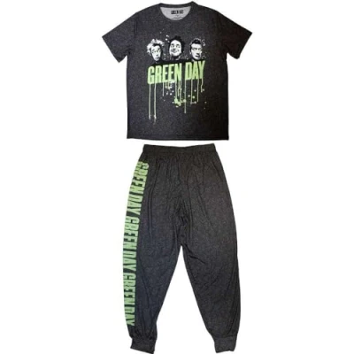 Image of Rock Off officially licensed products Green Day Drips Band Logo Pyjamas M