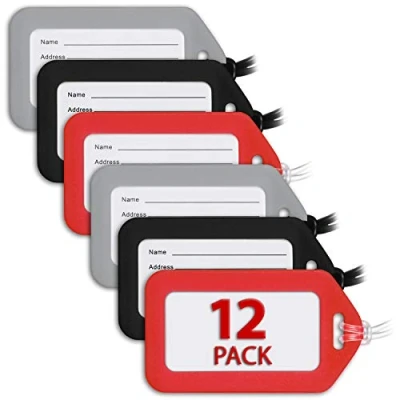 Image of Mifflin USA Luggage Tags (Business, 12 PK), Bag Tag for Baggage, Suitcase Bulk