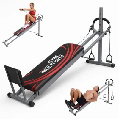 Image of Complete Home Multi GYM, Total Gym &amp; Folding Fitness Machine, Strengthen The Whole Body, Over 100 Exercises, gymform