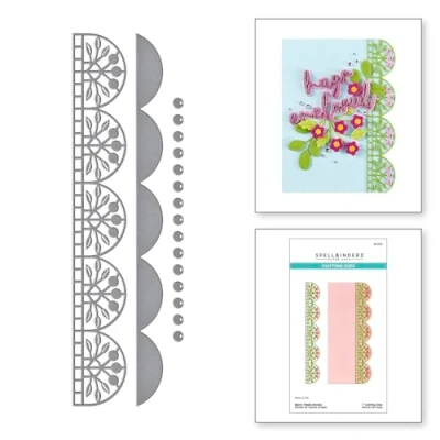 Image of Spellbinders Berry Fields Border Etched Dies from The Vivid Expressions Collection