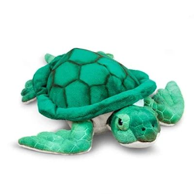 Image of Tobar 37568 ANIMIGOS World of Nature Plush Toy Turtle, Stuffed Animal in Realistic Design, Cuddly Soft, Approx. 30 cm Tall, Green