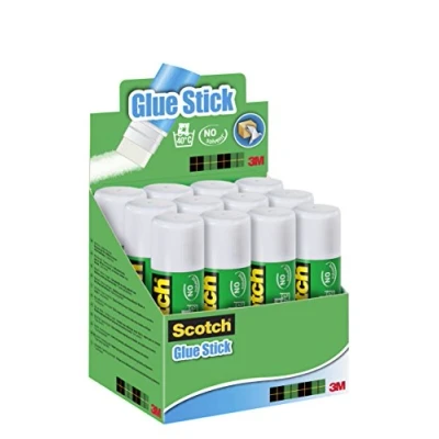Image of 3M Scotch Permanent Glue Stick Solvent Free, 1 Pack of 12 Sticks, 40g per Strong Hold Adhesive for Home, School or Office Use