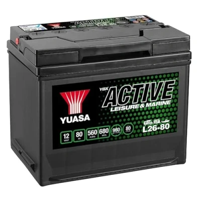 Image of Yuasa L26 80 12V 80Ah 560A Leisure Battery
