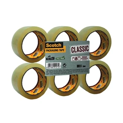 Image of Scotch CT5066F6 Packing Tape, 50 mm x 66 m Clear, 6 Rolls