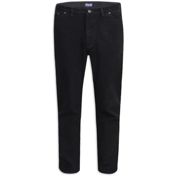 Image of Duke Mens Rockford Comfort Fit Jeans (34R) (Black)
