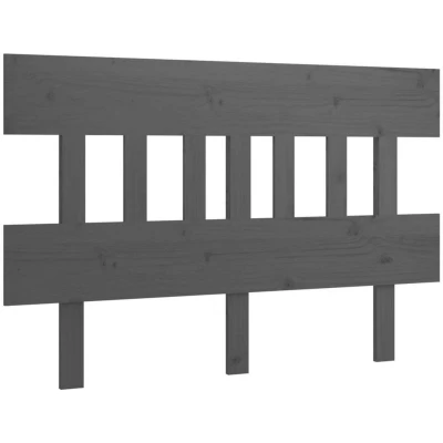 Image of vidaXL Bed Headboard Grey 163.5x3x81 cm Solid Wood Pine