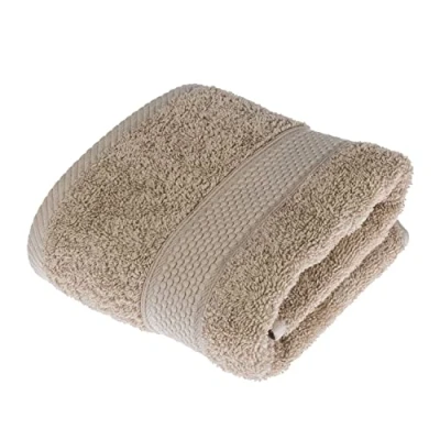 Image of HOMESCAPES Stone Turkish Cotton Hand Towel Super Soft Thick &amp; Absorbent 500 GSM Heavy Weight for everyday Luxury