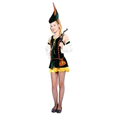 Image of Bristol Novelty TC102 Costume Forest Hunting Girl Multicolor Pack of 1 Teen Size Hunter Adult, Womens, Small
