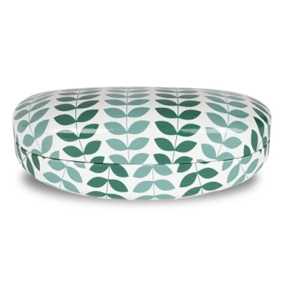 Image of LAGO TERRA Geometric Leaf Print Hard Shell Sunglasses Case Willow (Large)