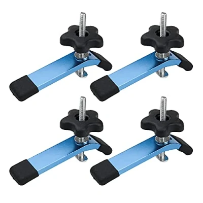 Image of POWERTEC 71168 P2 T Track Hold Down Clamp, 5 1/2 L x 1 1/8 W, 4 Pack, Clamps for Woodworking