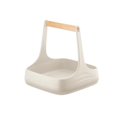 Image of Guzzini Table Organizer, 100% post consumer recycled plastic, Milk White, 22x22xh22.5 cm