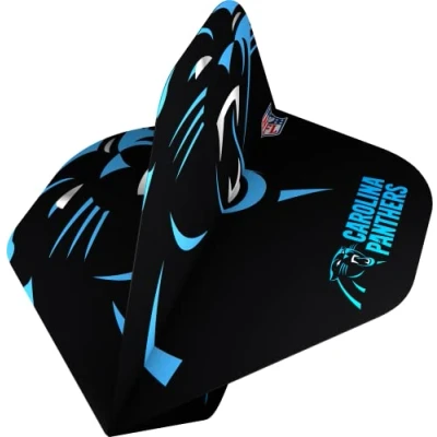 Image of Officially Licensed NFL Carolina Panthers Professional American Football Standard No2 Dart Flights (F3849)