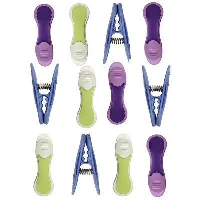 Image of 12 Big Soft Grip Clothes Pegs Pastel