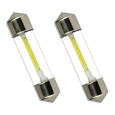 Image of TABEN 31mm Festoon LED Bulb COB Chipset Glass C5W DE3175 DE3021 DE3022 3175 Car Side Door Courtesy Light Interior Dome Map Reading Bulbs (Pack of 2)