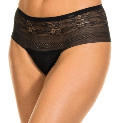 Image of Janira Womens MAGIC BAND panties with culotte effect breathable fabric 1031611 women Black Size Large