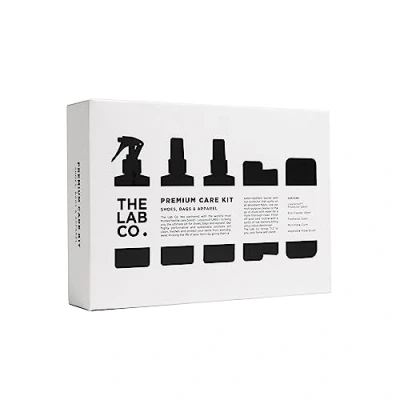 Image of The Lab Co. Sneaker &amp; Shoe Care Kit. Premium Protector, Eco Cleaner, Freshener, Vegetable Fibre Brush and Microfibre Cloth Gift Set for shoes, sneakers trainers