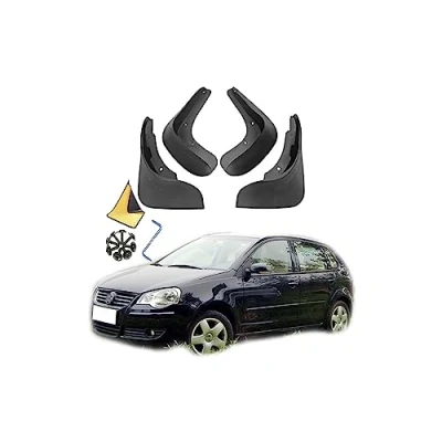 Image of YLOXFW Car Mudguard Mud Flaps for VW Polo 2004 2023 Molded Custom Front and Rear Mudflaps Splash Guards Fender Flares Kit 4 PC Auto Accessories,Send 1 Wash Towel,2004 2010