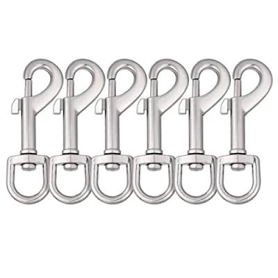 Image of Swivel Snap Hooks Dog Lead Clip Eye Clasp Bolt Hook Trigger Clips Heavy Duty 6pcs for Linking Pet Collar Bag Strap DIY Project
