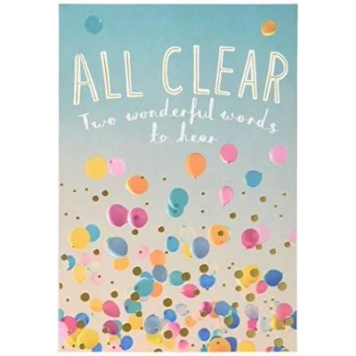 Image of All Clear&#039; Celebration/Congratulations Card from Hallmark Photographic &#039;State of Kind&#039; Design