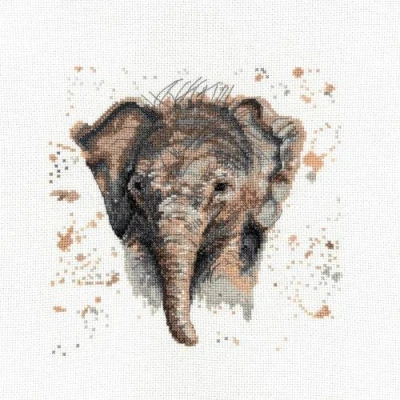 Image of My Cross Stitch Bree Merryn Counted Kit Eliza The Elephant,8&quot;x8&quot;
