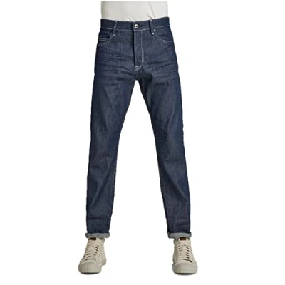 Image of G STAR RAW Men&#039;s Triple A Regular Straight Jeans C, Blue (raw denim D19164 C665 001), 33W / 34L