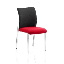 Image of Academy Black Fabric Back With Cherry Colour Seat Without KCUP0041
