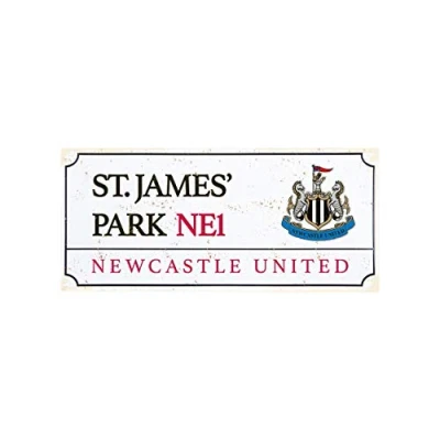 Image of Forever Collectibles UK Newcastle United FC Premier League Football Retro Metal Decorative Street Sign