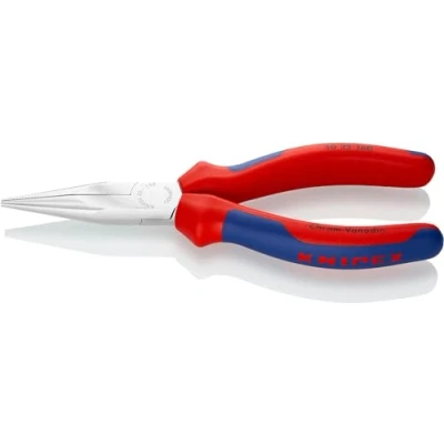 Image of Knipex Long Nose Pliers chrome plated, insulated with multi component grips, VDE tested 160 mm 30 36