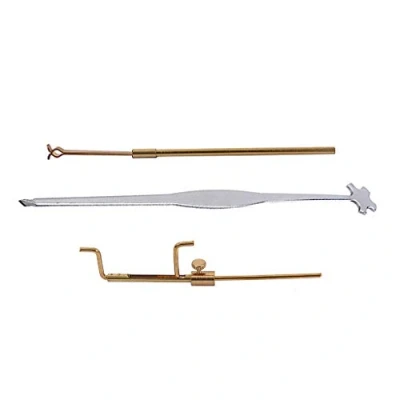 Image of Alnicov Violin Luthier Install Repair Tool Kit Sound Post Gauge &amp; Retriever Clip Setter