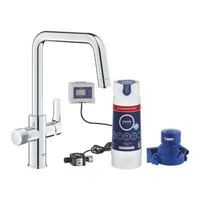 Image of Grohe Blue Pure Start Filtered Water Starter Kit with Ultrasafe Filter C Spout Chrome (30594000)