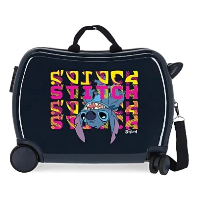 Image of Disney Adorable Stitch Moods Cabin Suitcase Hard ABS Side Combination Lock 4 Wheels Double Luggage Hand Luggage, Down, Maleta Infantil, Children&#039;s