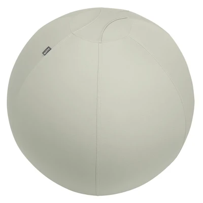 Image of Leitz Ergo Active Sitting Ball, Ergonomically Designed Desk Chair Alternative, 75cm Diameter, Includes Fabric Ball Cover, Hand Air Pump &amp; 2 x Plugs, Range, Light Grey, 65430085