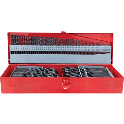 Image of Sherwood HSS Ground Flute Jobber Drill Set Metric inch gauge 114 Pieces