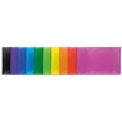 Image of Exacompta Ref. 85270E 1 Iderama document protector 60 smooth crystal pockets 120 views for A4 size 24 x 32 cm semi rigid polypro cover 10 random colors