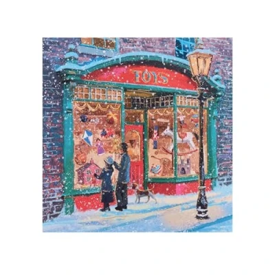Image of Pack of 8 Festive Toy Shop Marie Curie Charity Christmas Cards Xmas 556975