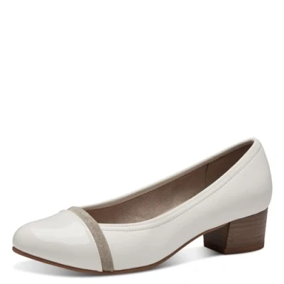 Image of Jana Women&#039;s 8 22366 41 Pumps, White Gloss, 5 UK