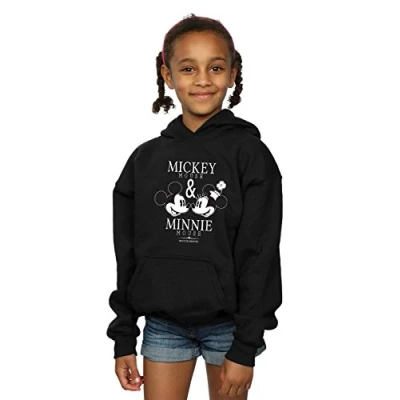 Image of Disney Girls Mickey and Minnie Mouse Mousecrush Mondays Hoodie Black 12 13 Years