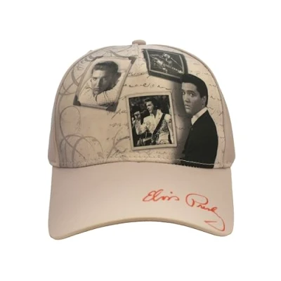 Image of Mid South Products Elvis Presley Cap/Hat, Gray With Photo Frames, One size