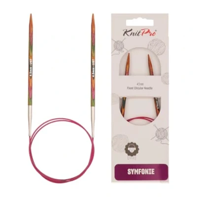 Image of KnitPro 150 cm x 4.5 mm Symfonie Fixed Circular Needles, Multi Color