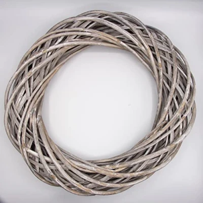 Image of Wicker Wreath Ring (Willow 14inch, Grey)