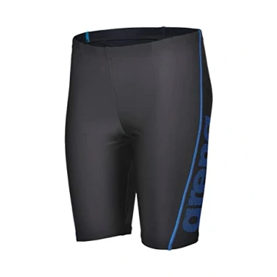 Image of Arena Boy&#039;s B Logo Jr Jammer, Black pix Blue, 10 11 Years UK