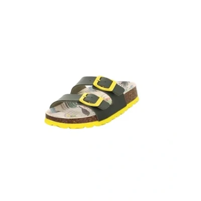 Image of Superfit Mädchen FUSSBETTPANTOFFEL Hausschuhe, OLIVE/GELB 7050