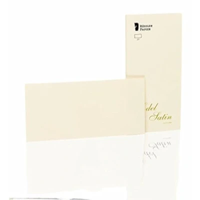Image of Rössler 2051838004 DL Edel Satin Card Ivory (Pack of 20)